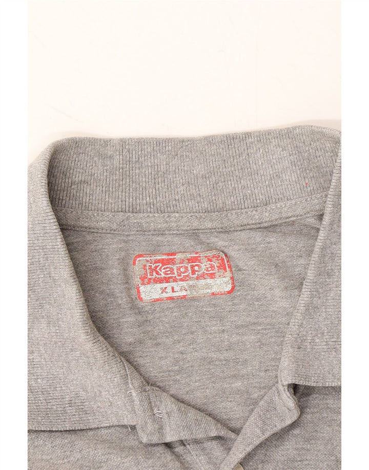KAPPA Mens Extra Slim Fit Polo Shirt XL Grey Vintage Kappa and Second-Hand Kappa from Messina Hembry 