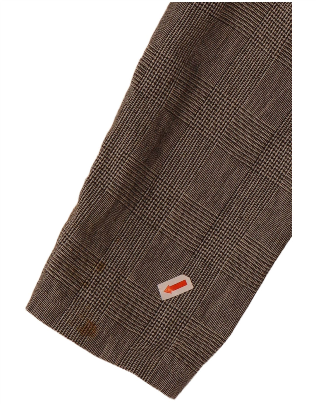 Benetton Damen-Hemdbluse IT 46, große grau karierte Baumwolle