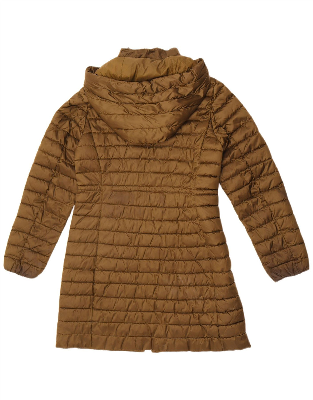 Tommy Hilfiger Wattierter Damenmantel mit Kapuze, UK 14, Medium Khaki, Polyamid