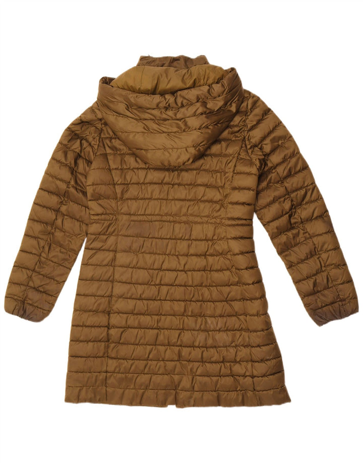 Tommy Hilfiger Wattierter Damenmantel mit Kapuze, UK 14, Medium Khaki, Polyamid