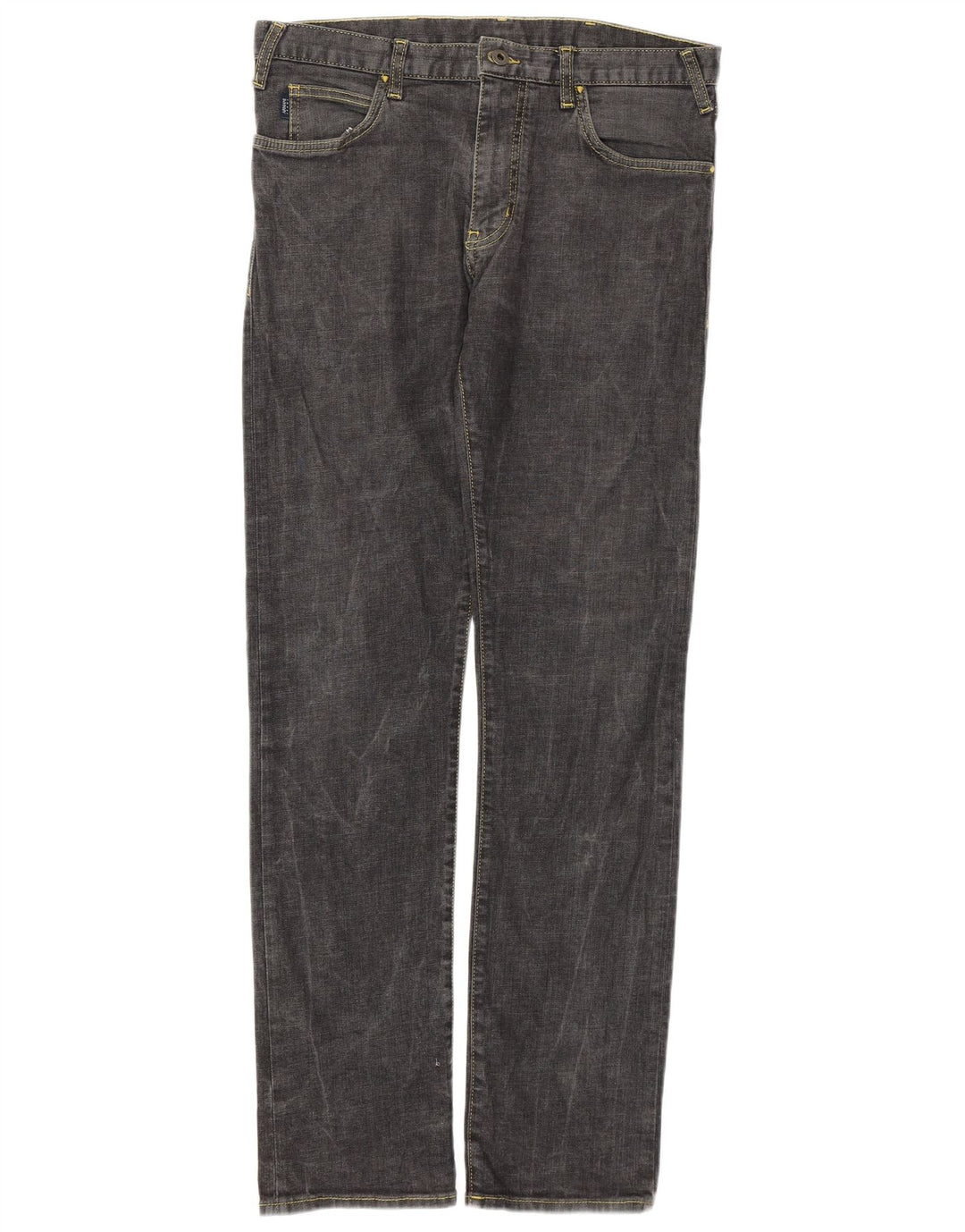 ARMANI Herren Straight Jeans W33 L32 Graue Baumwolle