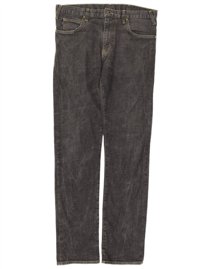 ARMANI Herren Straight Jeans W33 L32 Graue Baumwolle