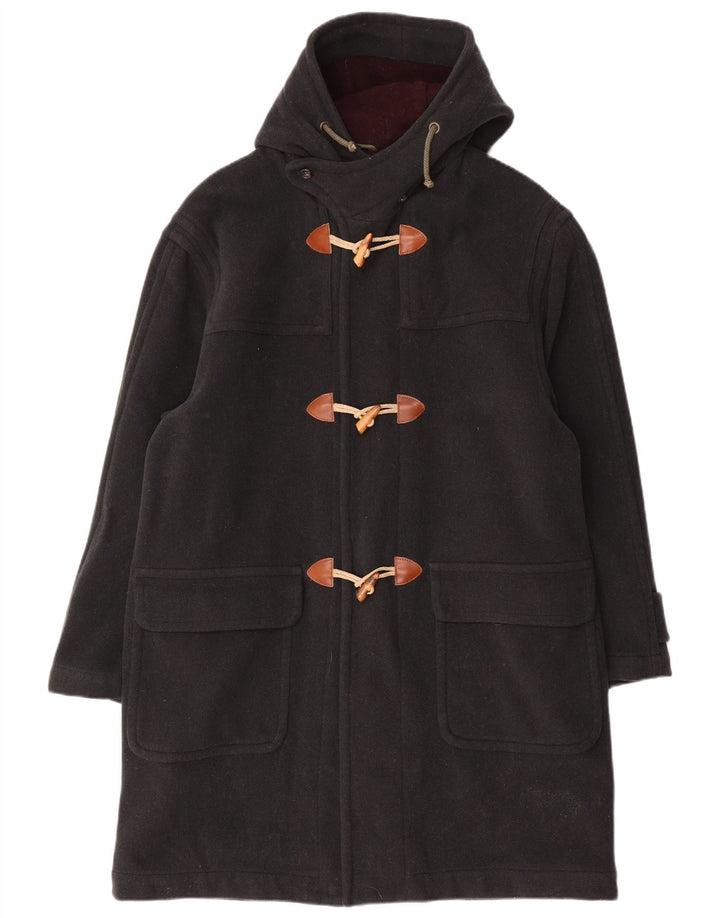 P&P People Herren-Dufflecoat mit Kapuze, UK 38, mittelgrüne Wolle