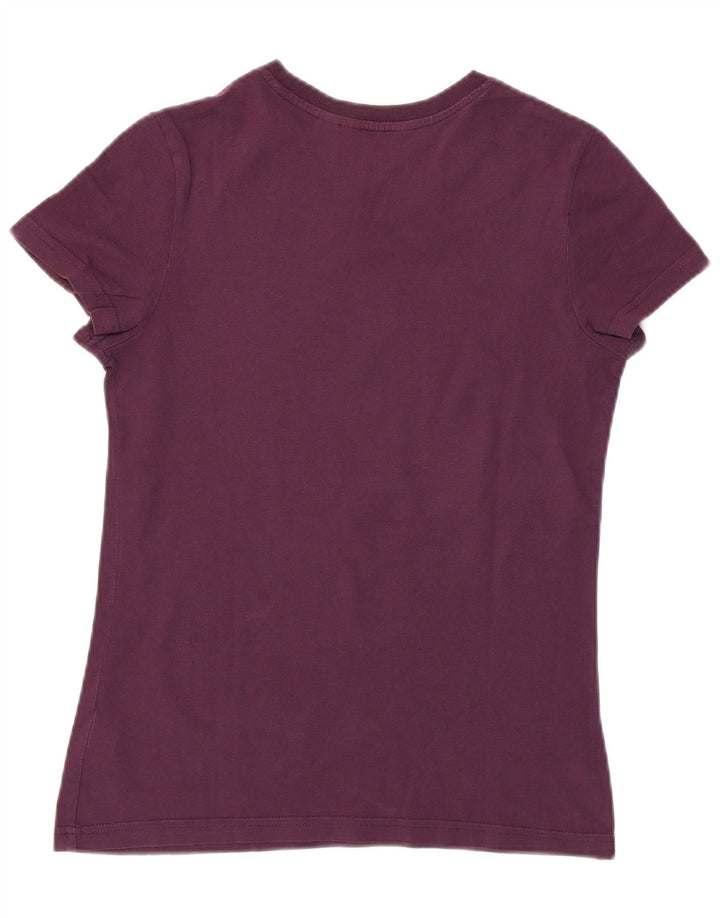 ADIDAS Womens Graphic T-Shirt Top IT 46 Medium Purple Cotton