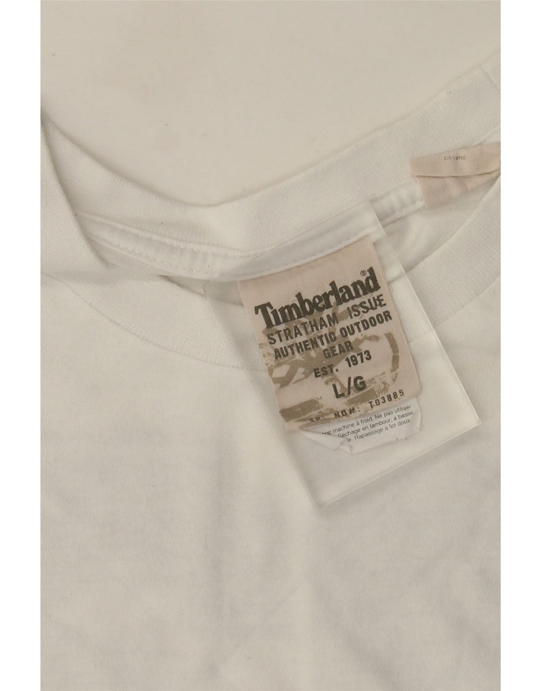 Timberland Herren-T-Shirt mit Grafik, groß, aus weißer Baumwolle