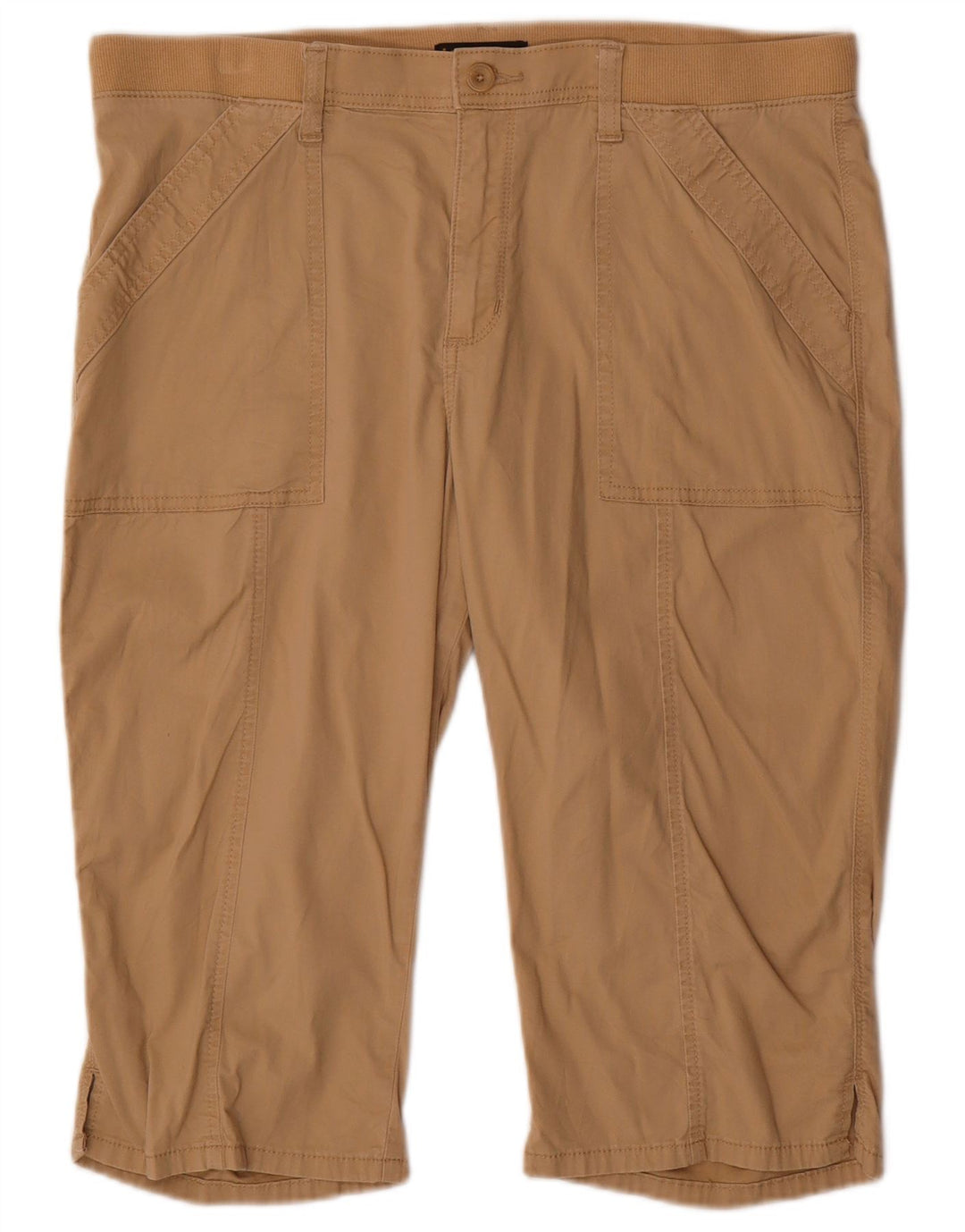 Lee Damen-Bermudashorts mit mittelhohem Bund und entspannter Passform, W36, XL, Beige