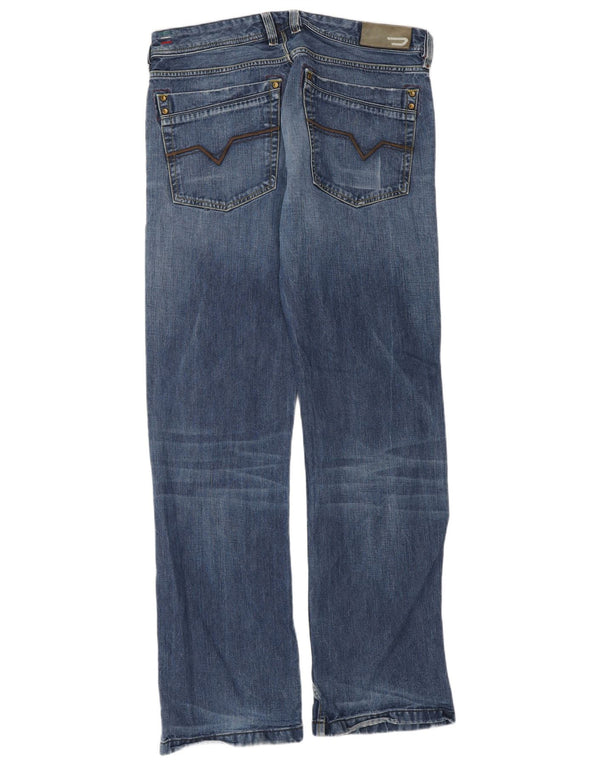 Diesel Herren Lemmen Bootcut Jeans W33 L32 Blaue Baumwolle
