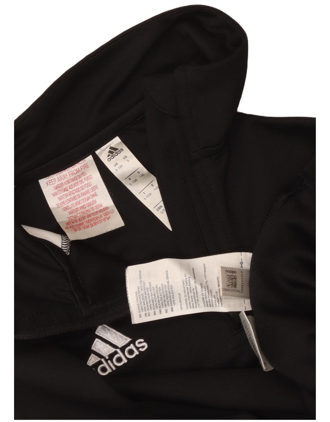 Adidas Climalite Pullover-Trainingsanzug für Jungen, 9–10 Jahre, Schwarz, Farbblock