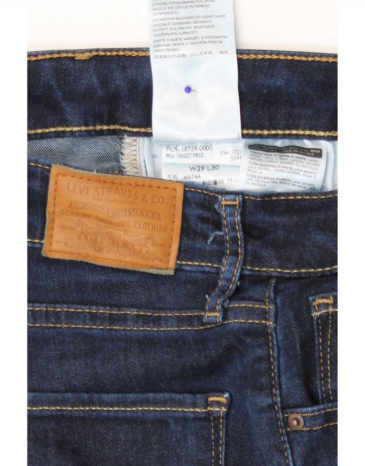 Levi's Damen 725 High Rise Bootcut Jeans W29 L30 Marineblaues Lyocell