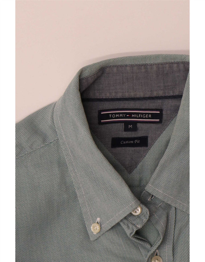 Tommy Hilfiger Herren-Hemd mit individueller Passform, mittelgrüne Baumwolle