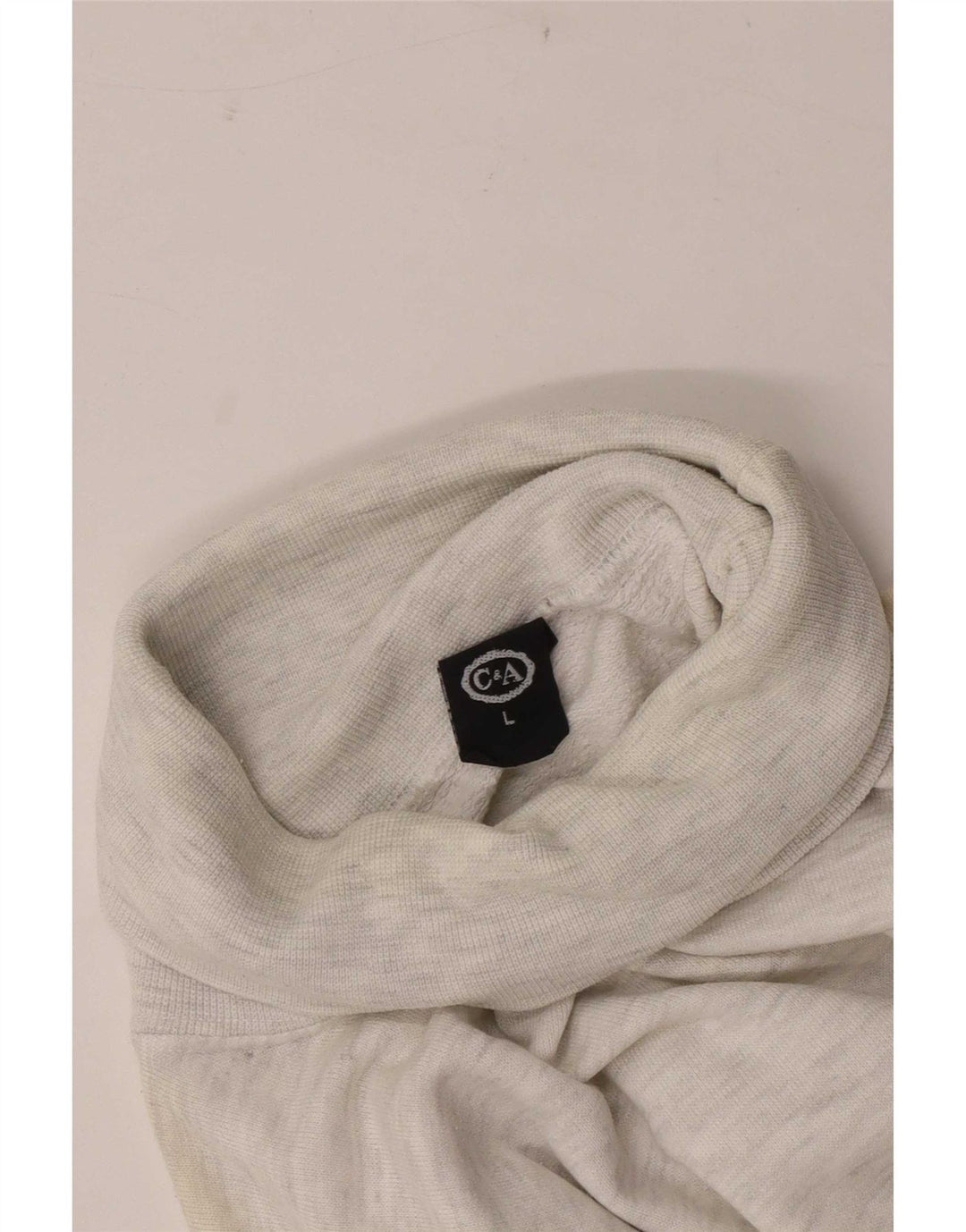 C & A Rollkragenpullover für Herren, groß, grau meliert, Baumwolle