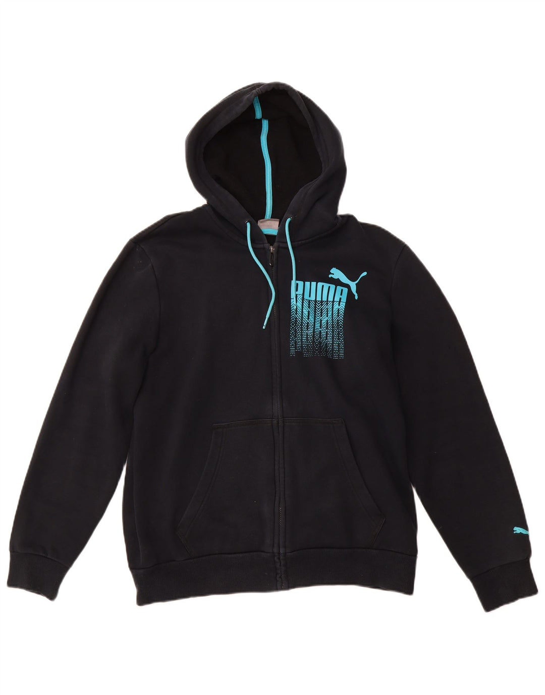 PUMA Herren Graphic Zip Hoodie Pullover Medium Marineblau Baumwolle