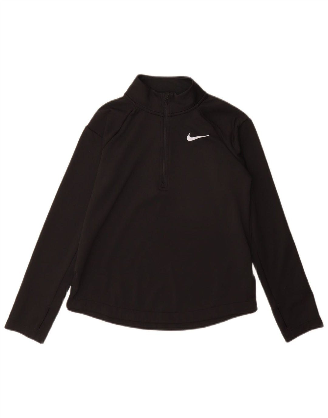 Nike Dri Fit Pullover-Trainingsoberteil für Mädchen mit Reißverschluss, 10–11 Jahre, mittelgroß, Schwarz