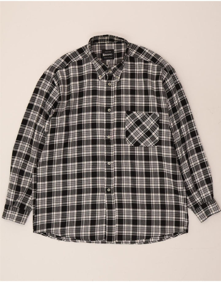 TIPO' S Herren-Flanellhemd XL, schwarz kariert