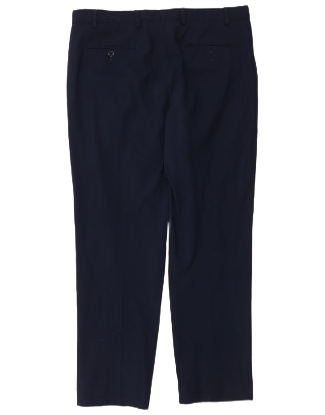 Marks & Spencer Herren-Freizeithose mit normaler Passform, W36, L31, marineblaue Wolle