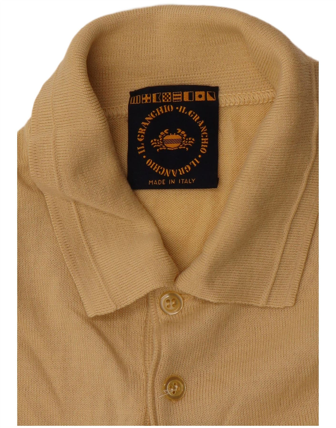 Il Granchio Herren-Pullover mit Polokragen, Größe L, Beige