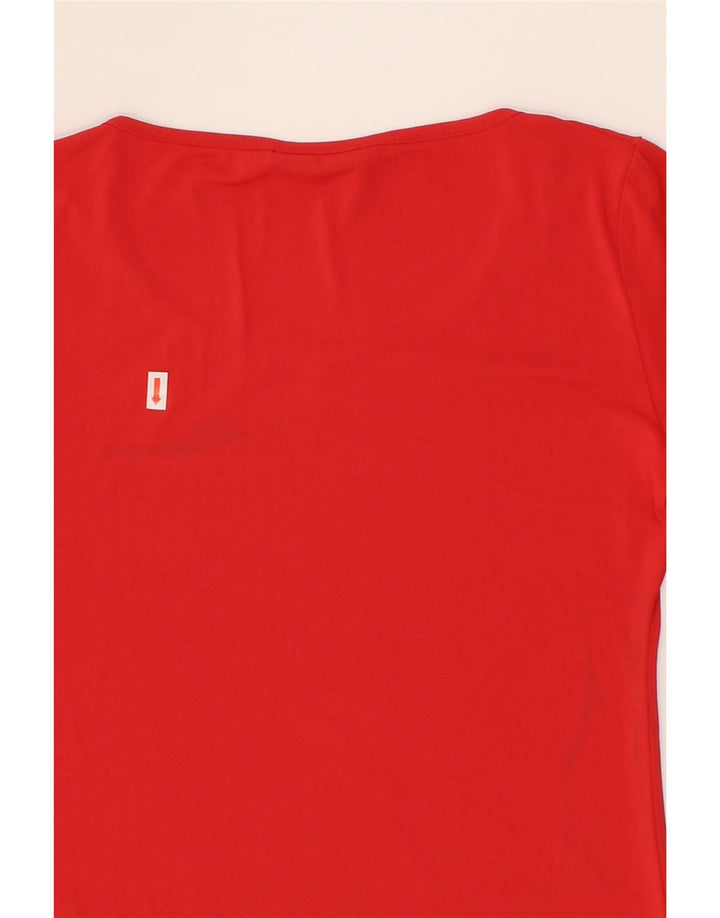 ROCCOBAROCCO Womens Graphic T-Shirt Top UK 6 XS Red Polyamide Vintage Roccobarocco and Second-Hand Roccobarocco from Messina Hembry 