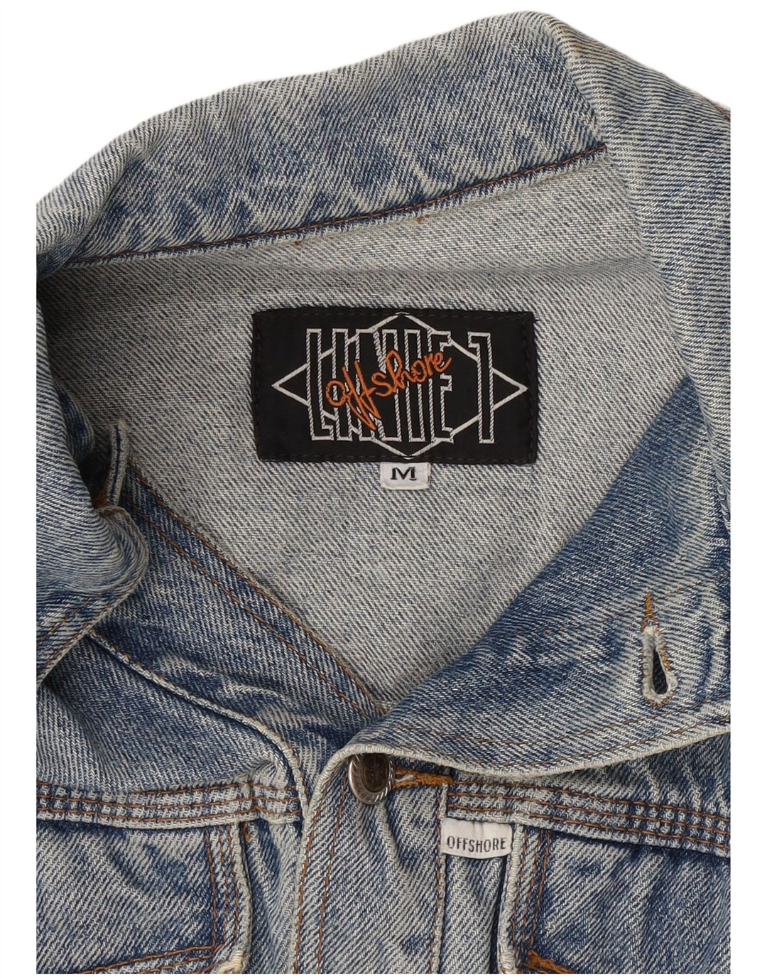 OFFSHORE Damen Crop Jeansjacke UK 14 Mittelblau