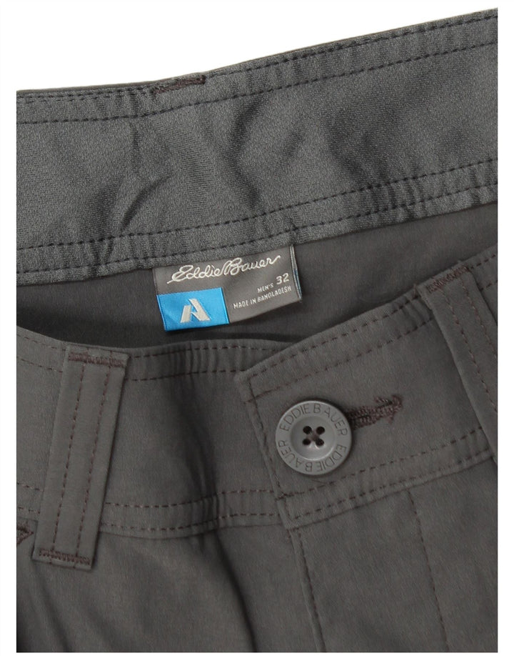 EDDIE BAUER Herren Cargoshorts W32 Mittelgraues Nylon