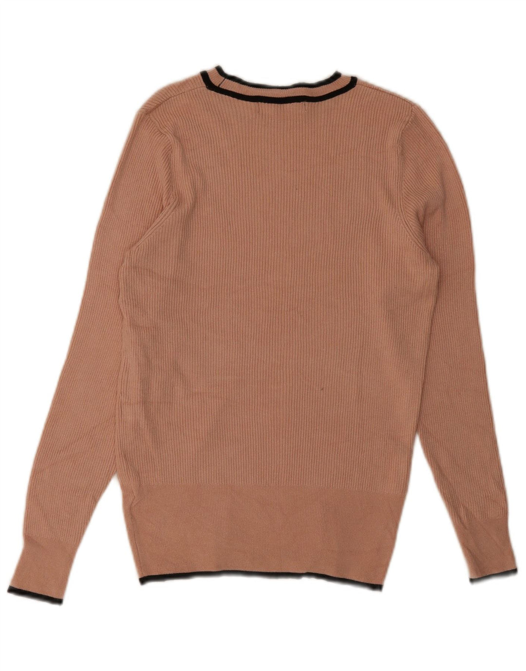 Marks & Spencer Damen-Blusenoberteil UK 14 Große rosa gestreifte Viskose