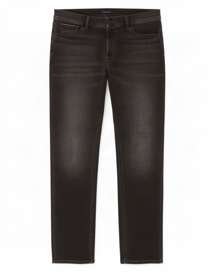 Tommy Hilfiger Herren Slim Jeans W34 L34 Graue Baumwolle