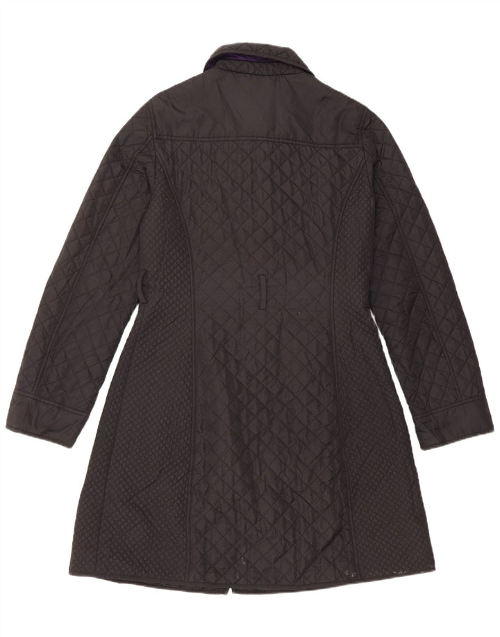 Hobbs Damen Stepp-Windbreaker-Mantel UK 10 Small Schwarzes Nylon