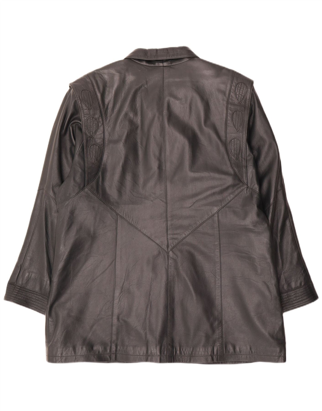 S&A Damen Ledermantel EU 50 3XL Grün