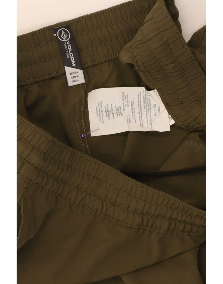 Volcom Herren-Badeshorts, groß, Khaki, Polyester