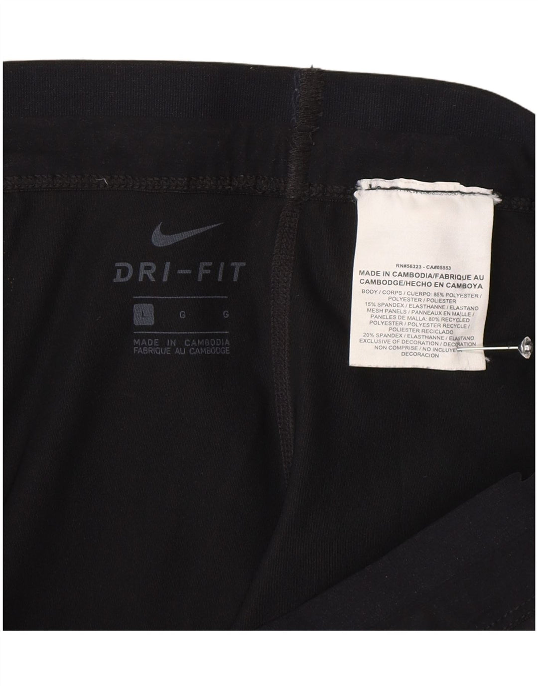 Nike Herren-Leggings, groß, aus schwarzem Polyester