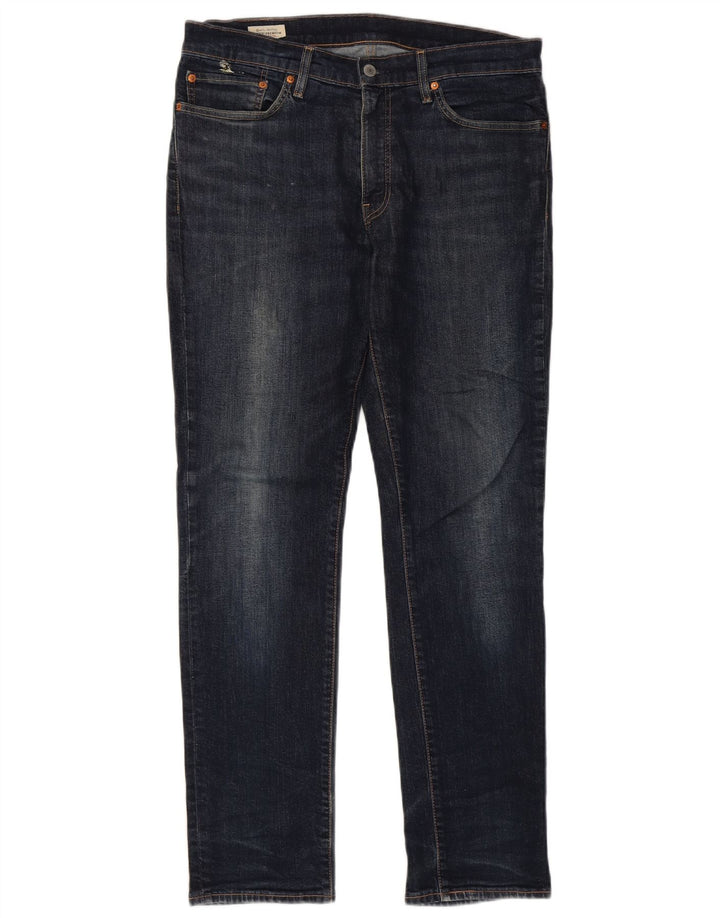 LEVI'S Mens 511 Slim Jeans W34 L32 Navy Blue Cotton