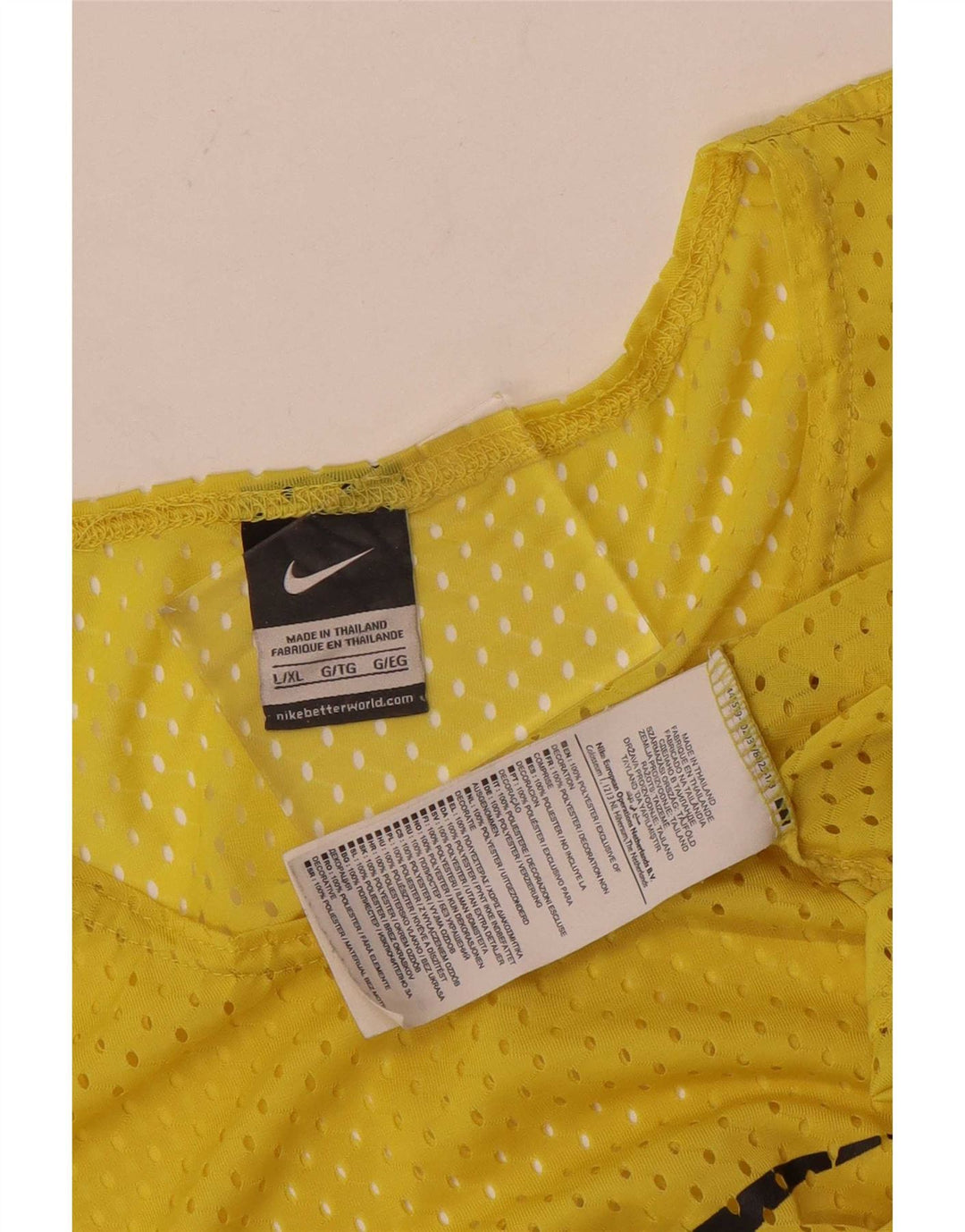 Nike Herren Grafik-Weste-Oberteil, groß, gelbes Polyester