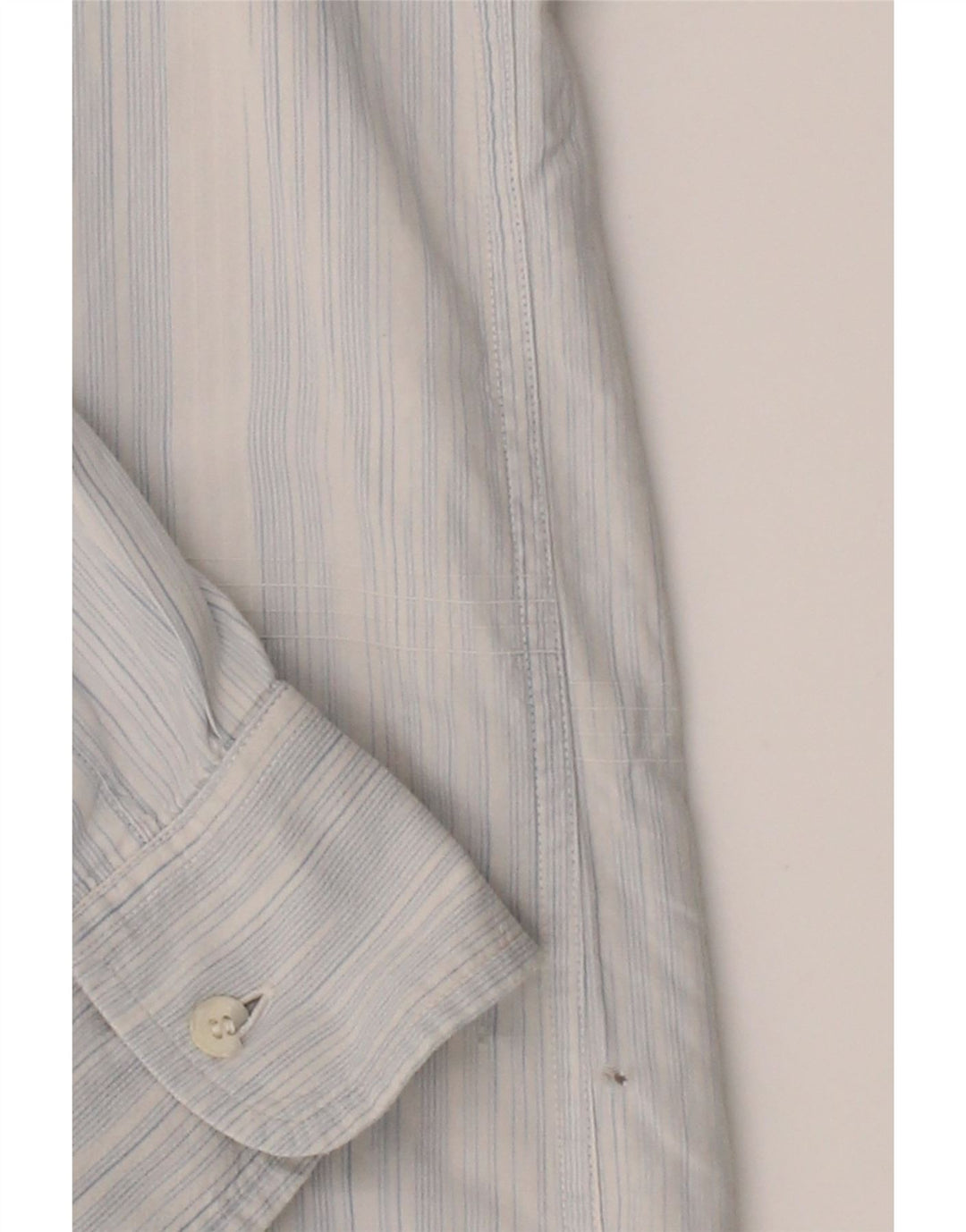TRUSSARDI Mens Shirt 2XL Blue Striped Vintage Trussardi and Second-Hand Trussardi from Messina Hembry 