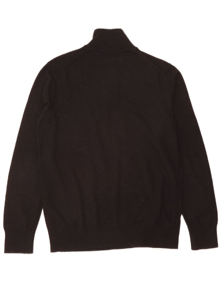 All Saints Herren-Pullover mit Reißverschluss am Hals, Mittelschwarz