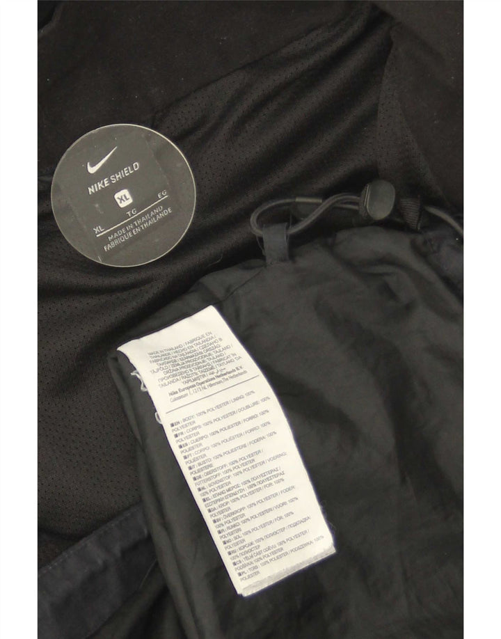 Nike Herren-Regenjacke mit Kapuze, UK 42, XL, Schwarz, Polyester