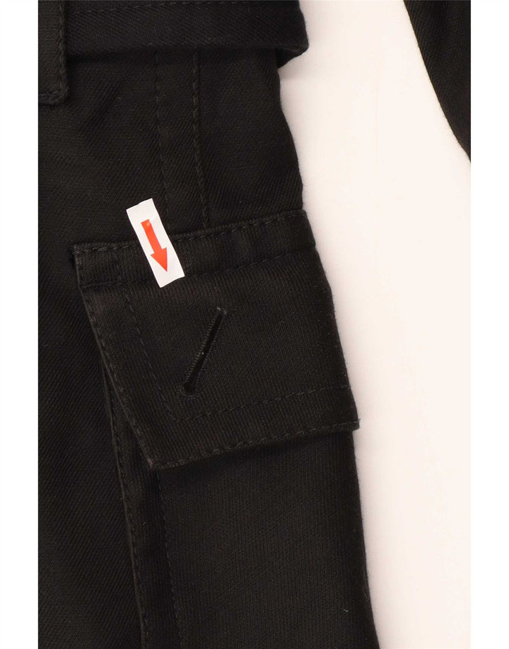 Zara Damen Mantel UK 12 Mittelschwarze Baumwolle