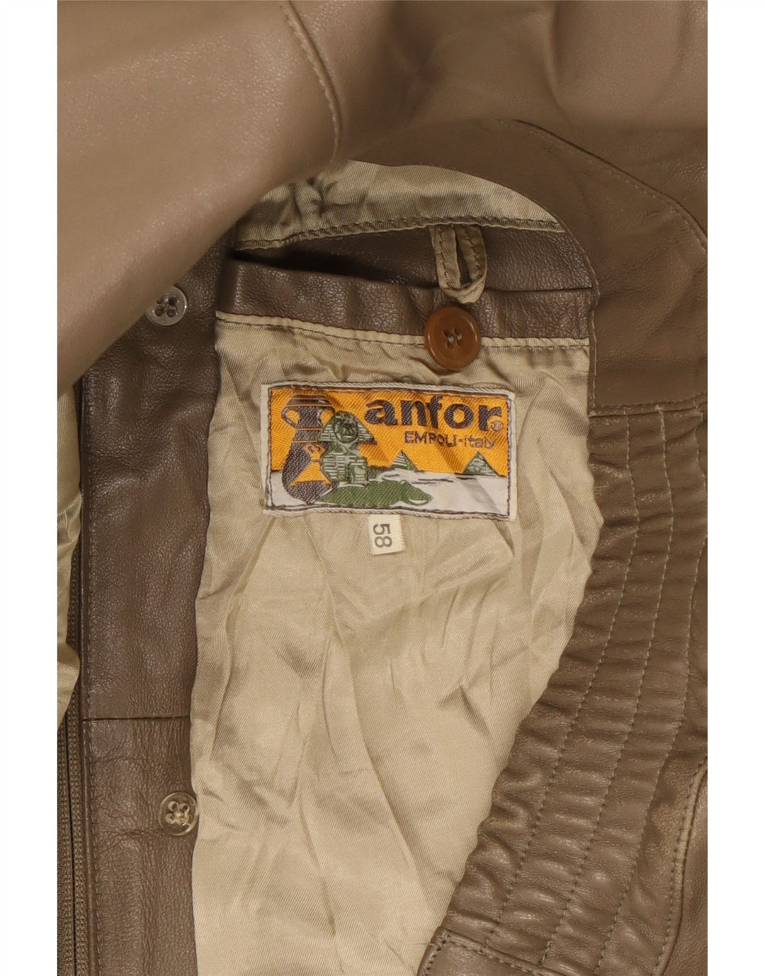 Anfor Herren Lederjacke IT 58 2XL Braun