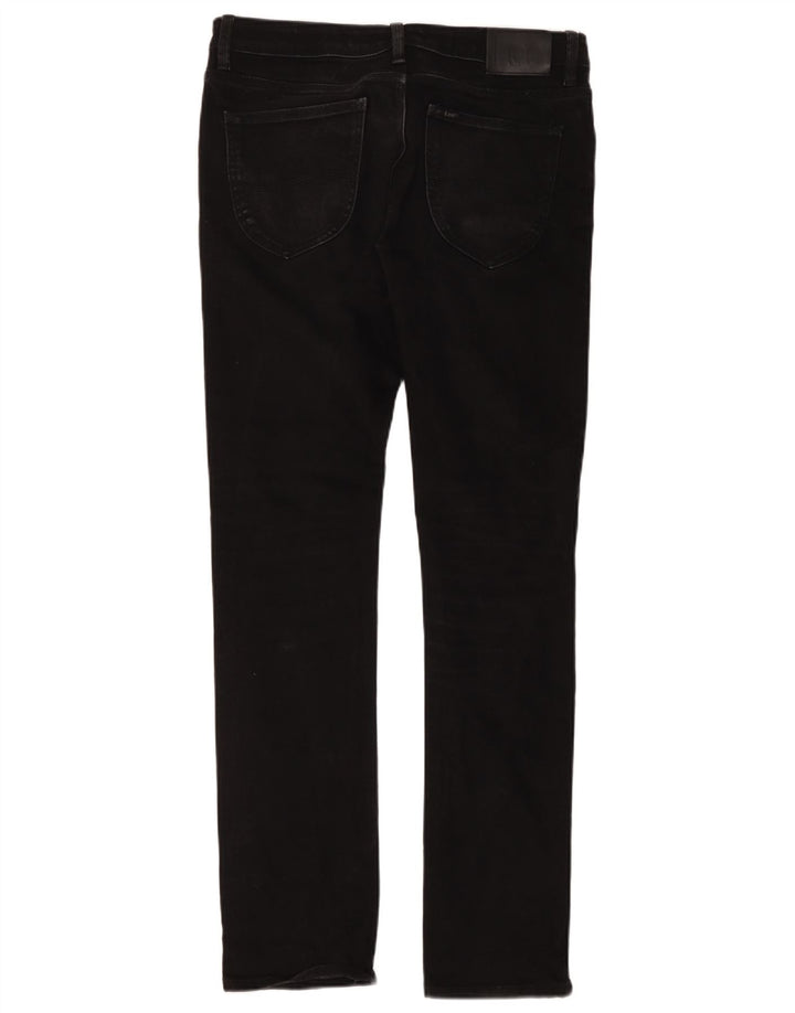 Lee Damen Slim Jeans W34 L33 Schwarze Baumwolle
