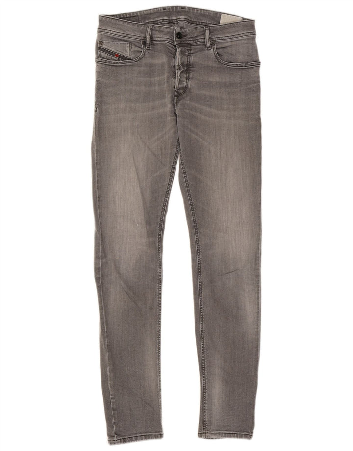 Diesel Herren Sleenker Slim Jeans W32 L32 Graue Baumwolle