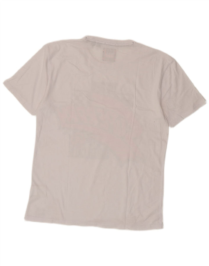 Superdry Herren Grafik-T-Shirt-Oberteil aus mittelweißer Baumwolle