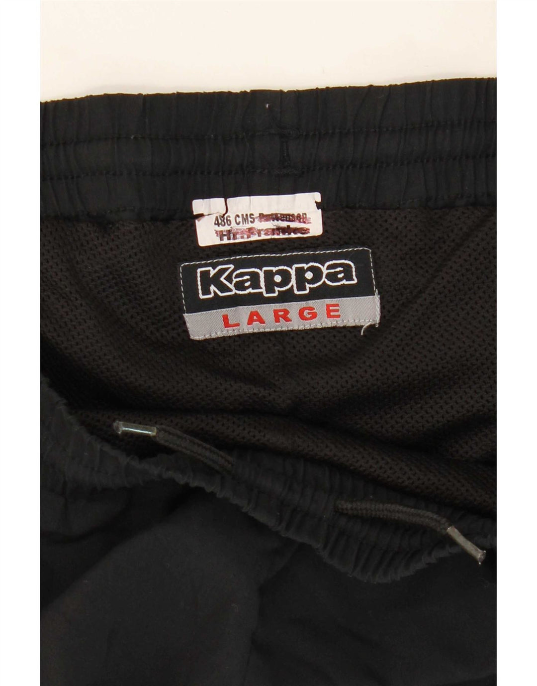 Kappa Herren-Trainingshose, groß, aus schwarzem Polyester