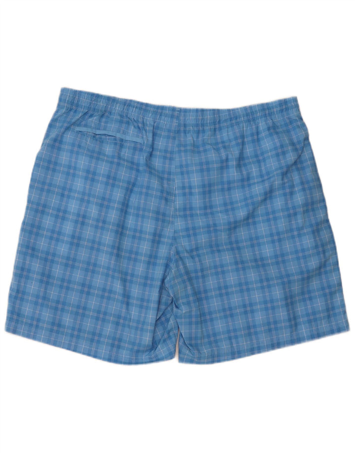 Adidas Herren Badeshorts 2XL Blau kariert Polyester