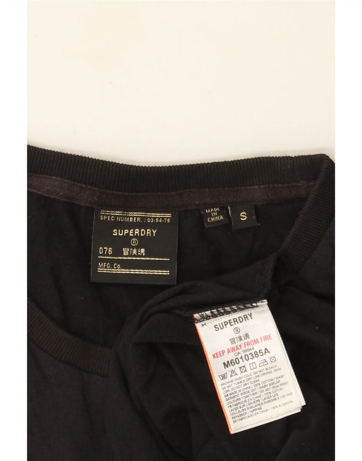 Superdry Herren Graphic Top Langarm Small Schwarz Baumwolle