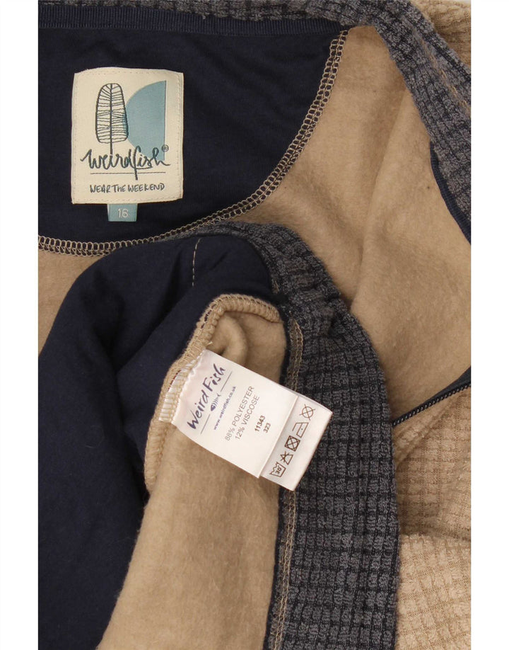 Weird Fish Damen Fleecejacke UK 16 Large Beige Polyester