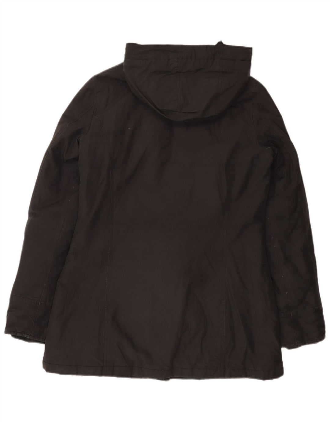 Kanadische Damen-Parkajacke mit Kapuze, EU 42, mittlere schwarze Baumwolle