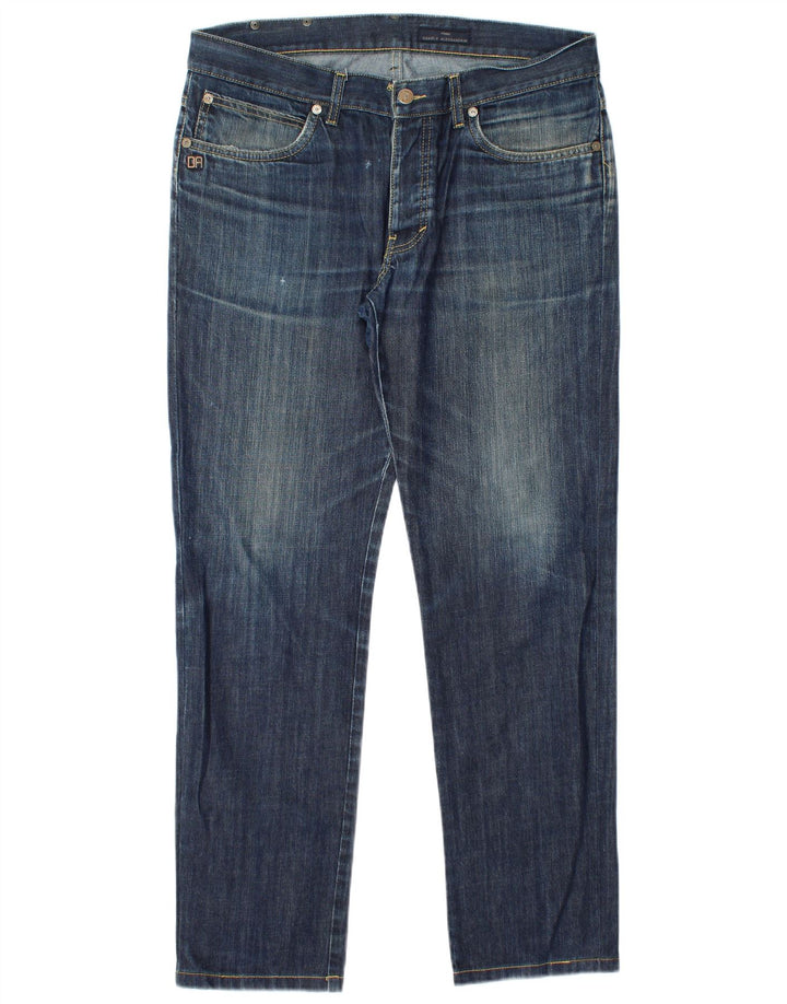 Daniele Alessandrini Herren Straight Jeans W36 L31 Blaue Baumwolle