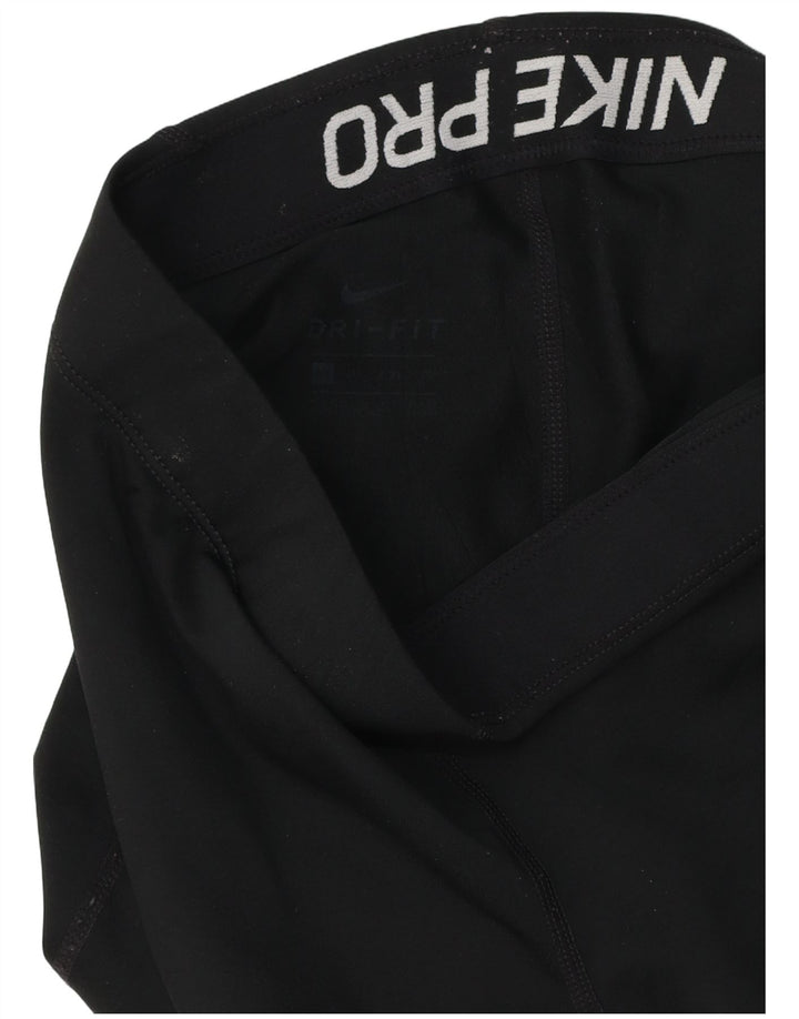 NIKE Damen Dri Fit Graphic Leggings UK 4 XS Schwarz