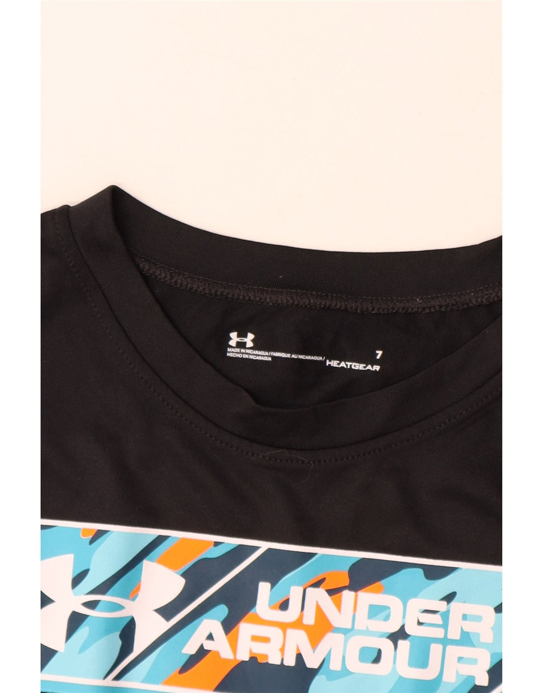 UNDER ARMOUR Jungen Heat Gear Graphic T-Shirt Top 6–7 Jahre Schwarz