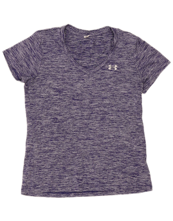 Under Armour Damen T-Shirt Top UK 12 Mittellila meliert
