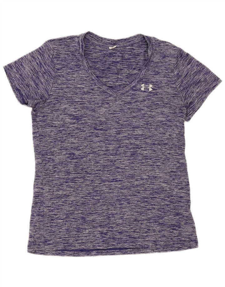 Under Armour Damen T-Shirt Top UK 12 Mittellila meliert