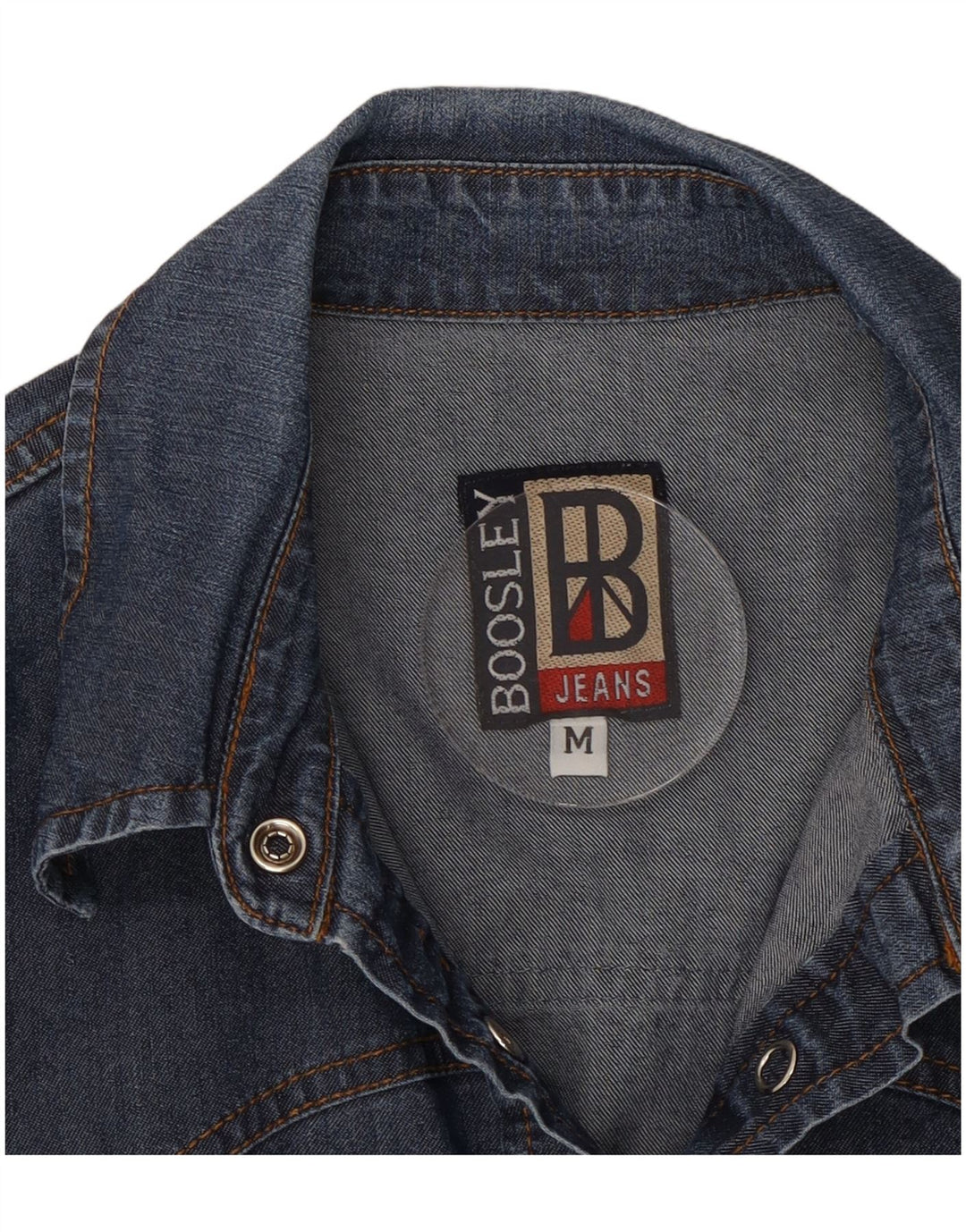 BOOSLEY Damen Jeanshemd UK 12 Mittelblaue Baumwolle